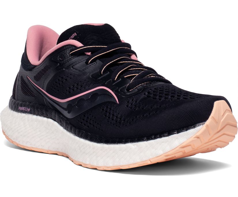 Saucony Hurricane 23 Women's Running Shoes Black / Rose | Canada 156MQZA